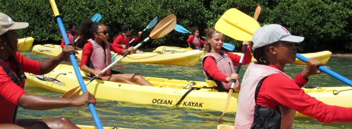 Youth Ocean Explorers students enjoying nature. 
